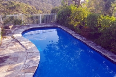 Concrete pool restoration with EPOTEC Royal Blue in Castlecrag NSW