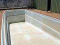 Fibreglass pool prepared for paitning 02