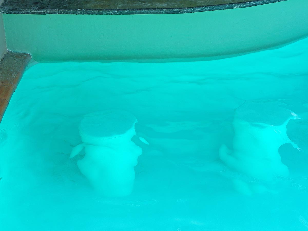 Epoxy Painted pool in Pale Jade colour