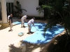 Sheraton Hotel lagoons being painted
